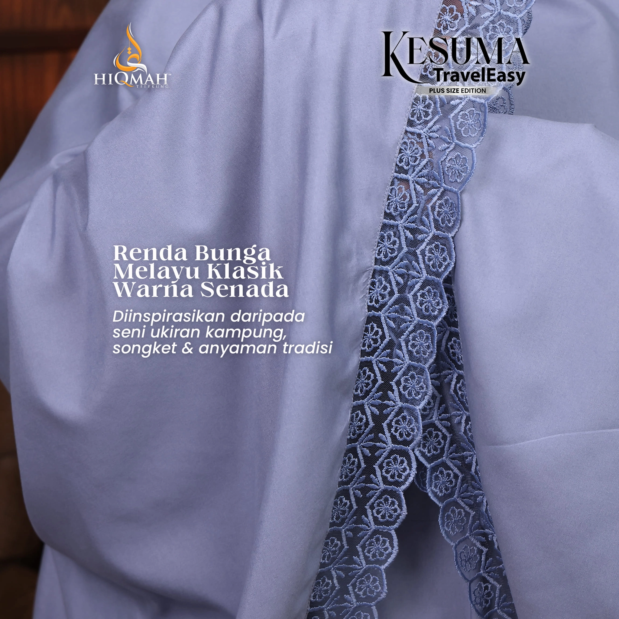 (Preorder) Telekung Kesuma - Plus Size Edition