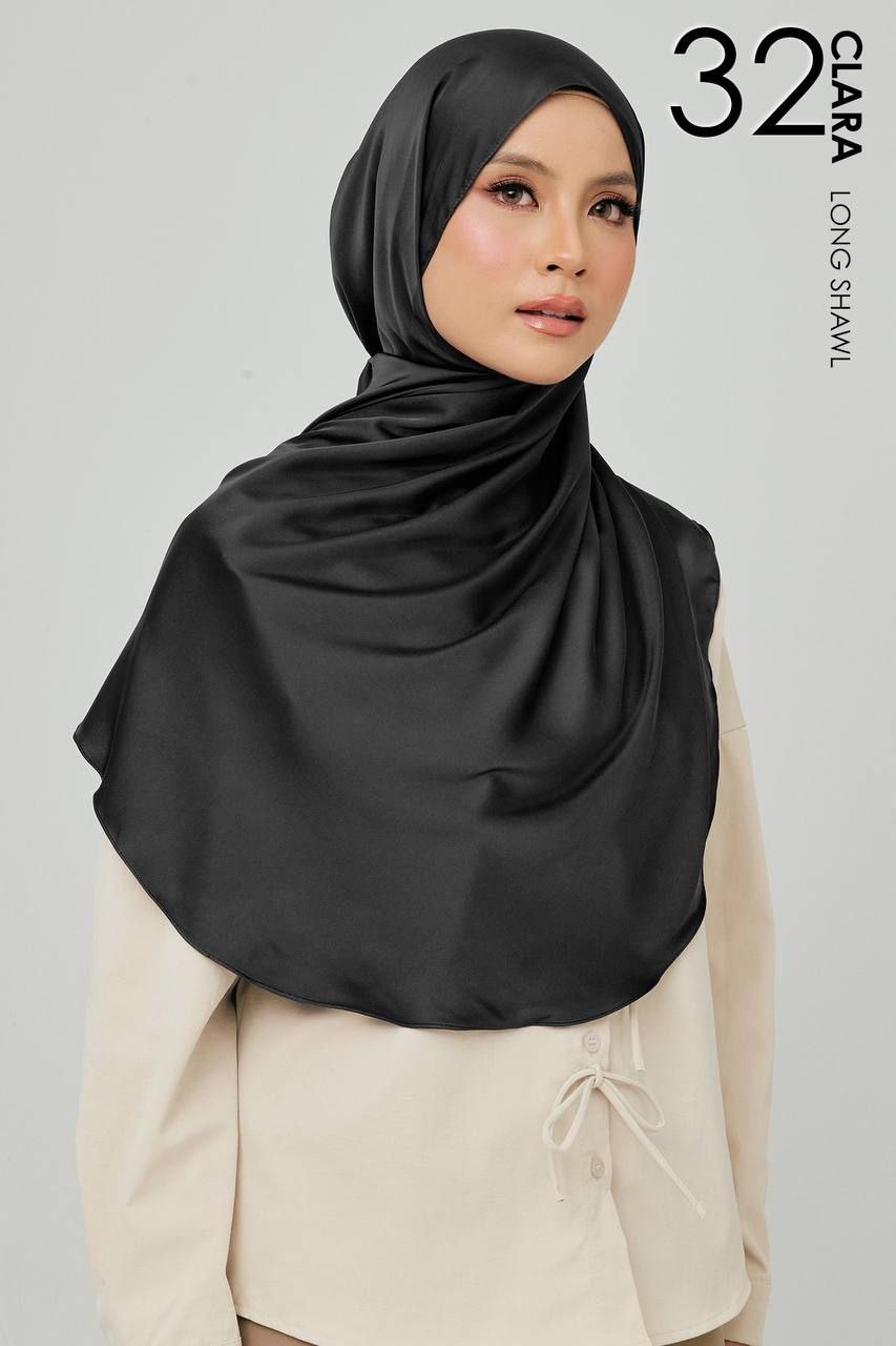 (Preorder) Clara Matte Satin Silk Shawl