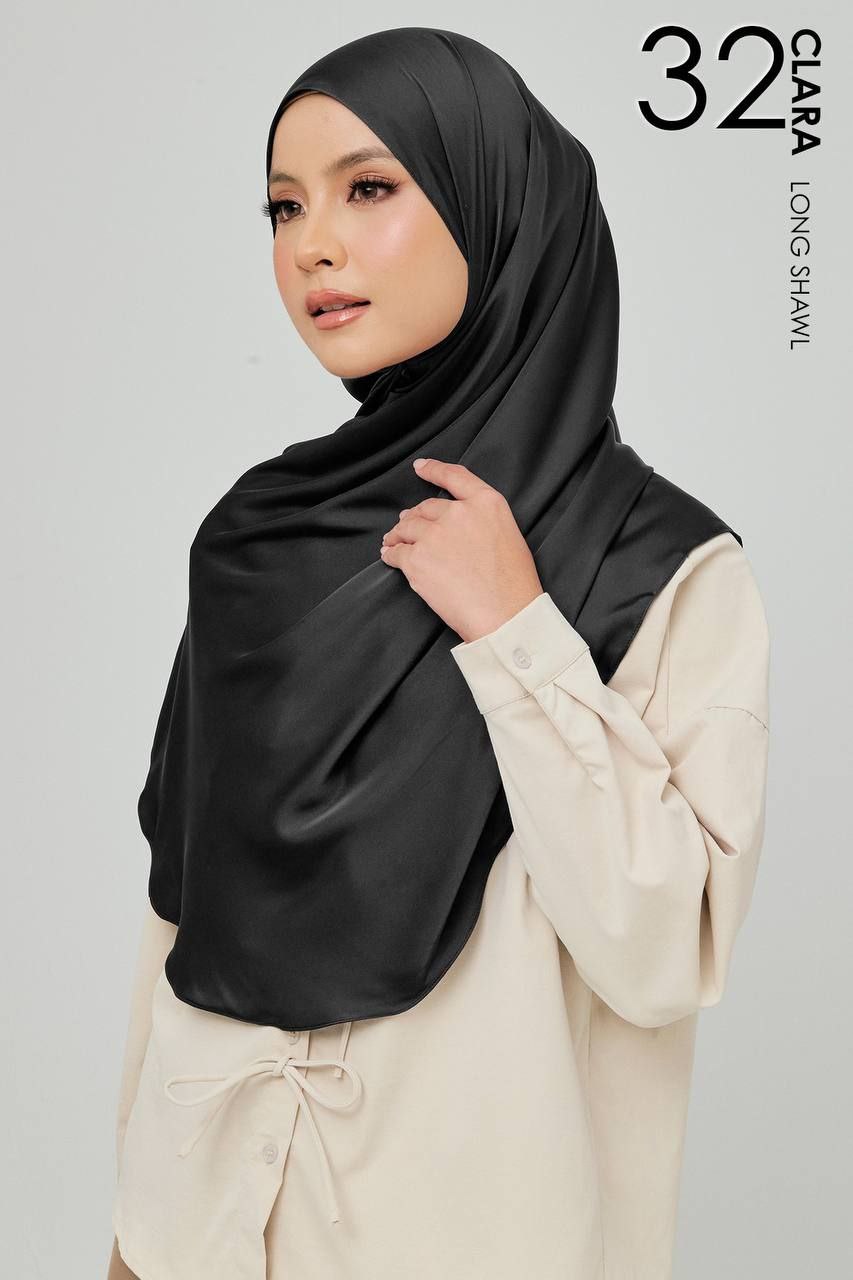 (Preorder) Clara Matte Satin Silk Shawl