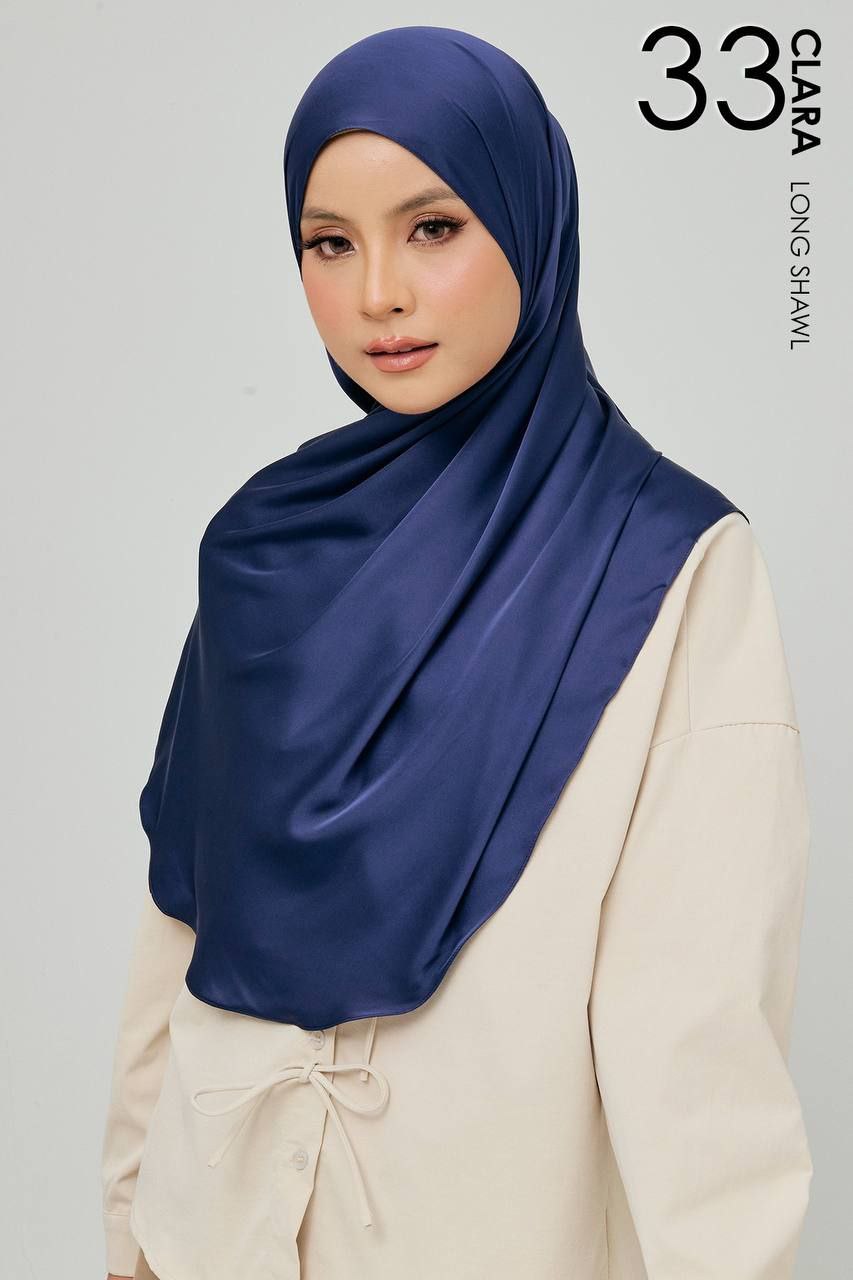 (Preorder) Clara Matte Satin Silk Shawl