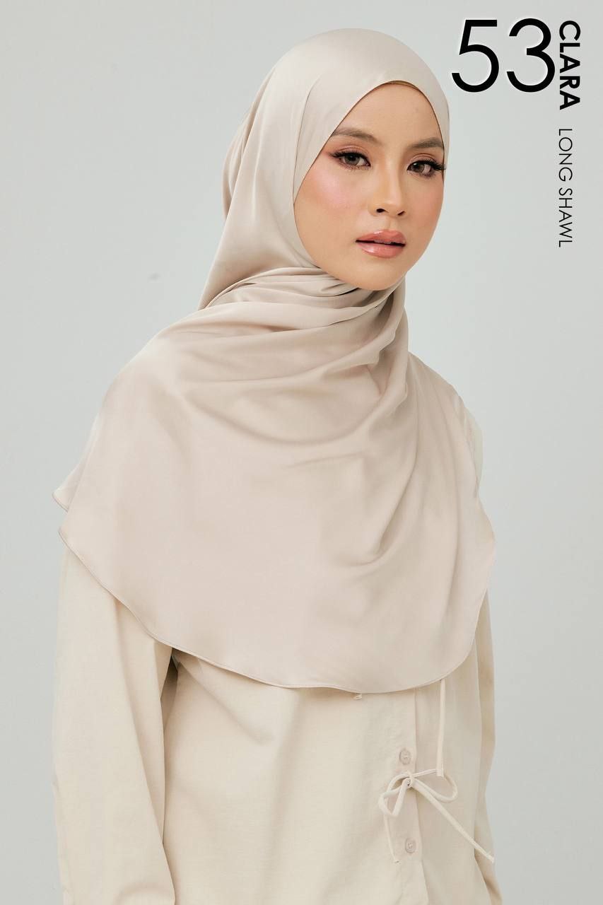 (Preorder) Clara Matte Satin Silk Shawl