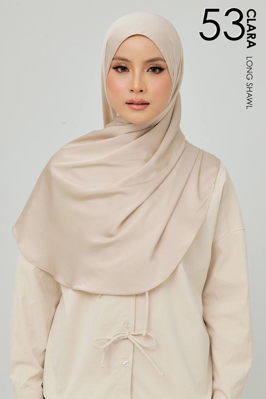 (Preorder) Clara Matte Satin Silk Shawl
