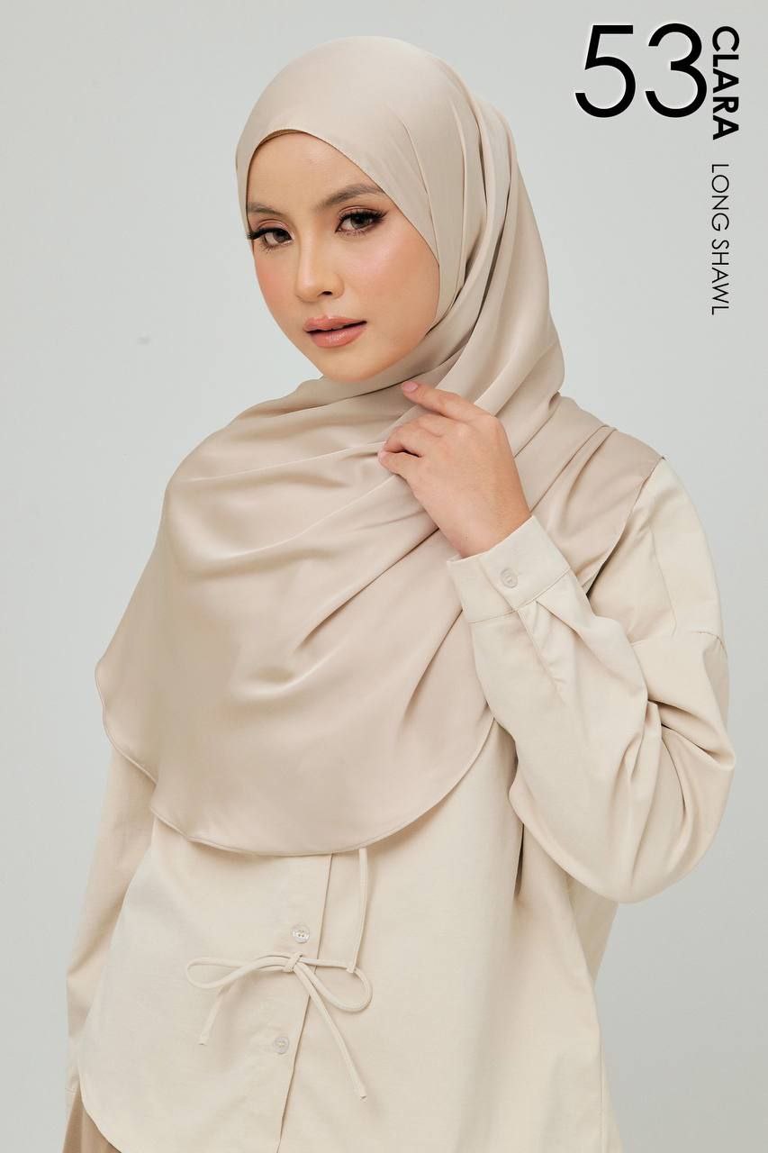 (Preorder) Clara Matte Satin Silk Shawl