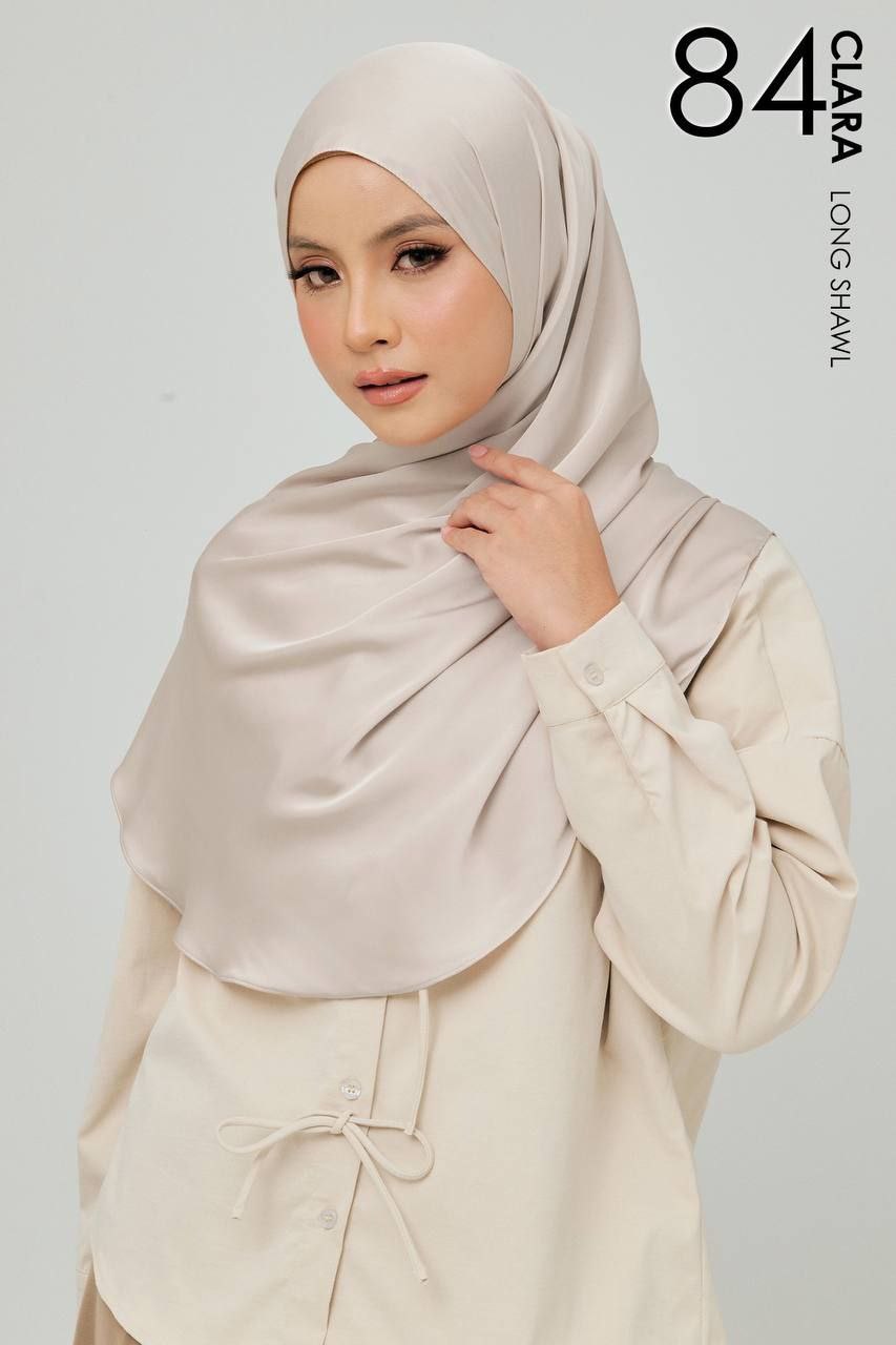 (Preorder) Clara Matte Satin Silk Shawl
