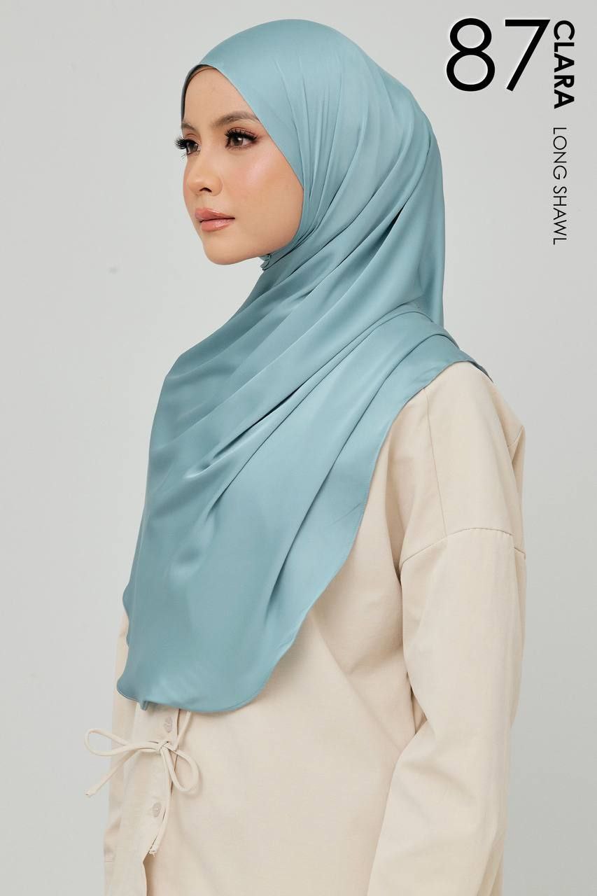 (Preorder) Clara Matte Satin Silk Shawl