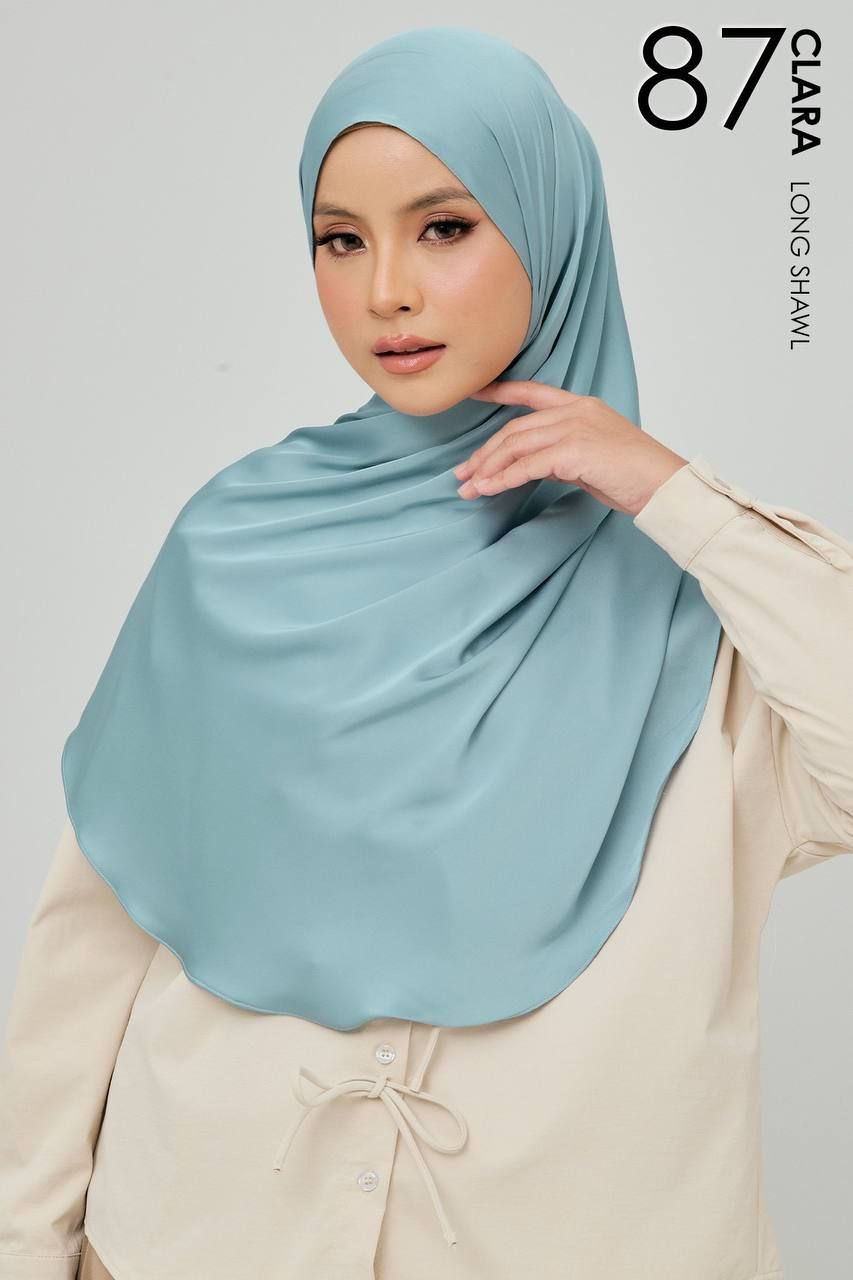 (Preorder) Clara Matte Satin Silk Shawl