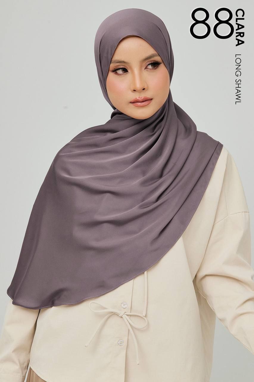 (Preorder) Clara Matte Satin Silk Shawl