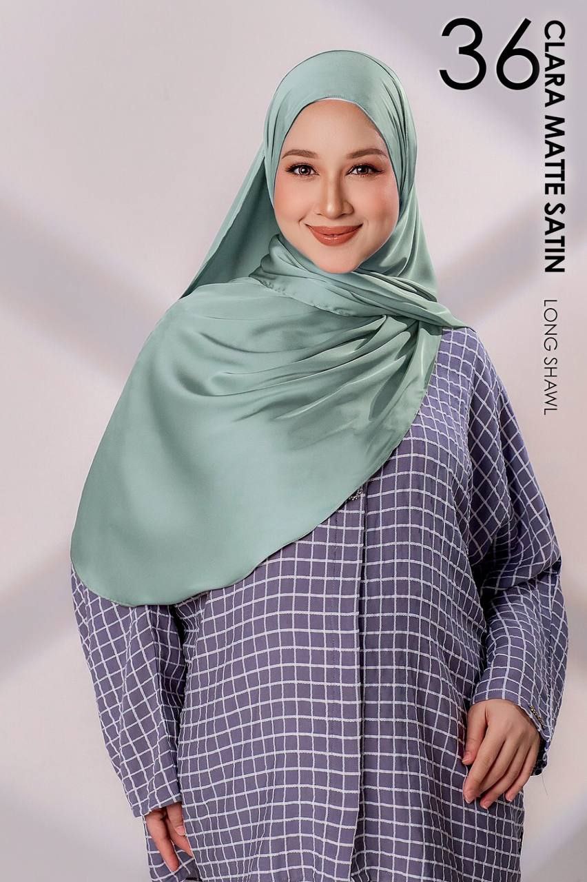 (Preorder) Clara Matte Satin Silk Shawl