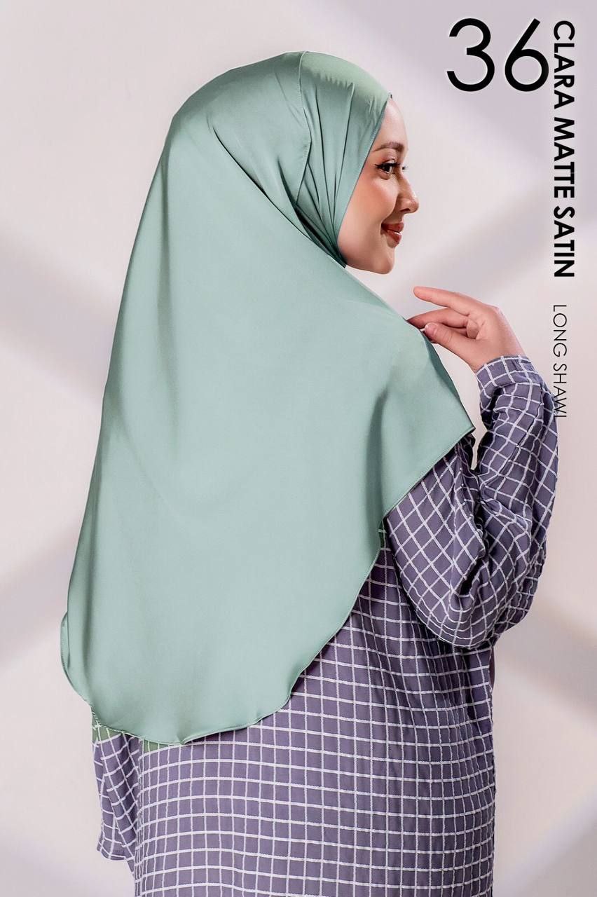 (Preorder) Clara Matte Satin Silk Shawl