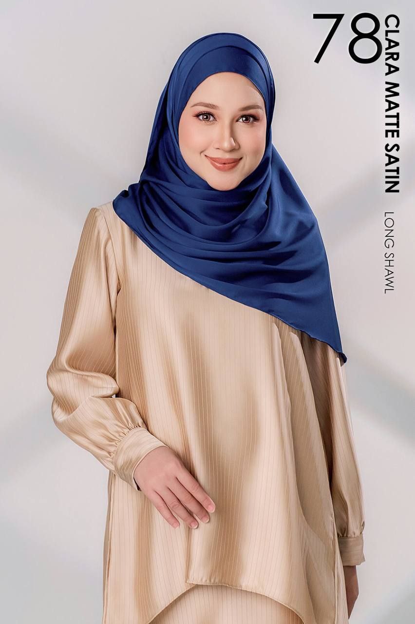 (Preorder) Clara Matte Satin Silk Shawl