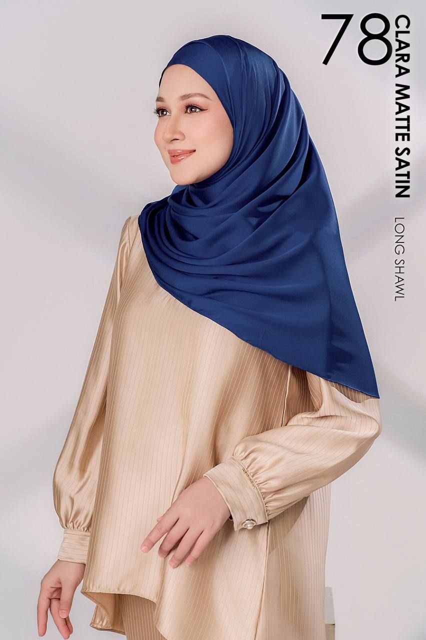 (Preorder) Clara Matte Satin Silk Shawl