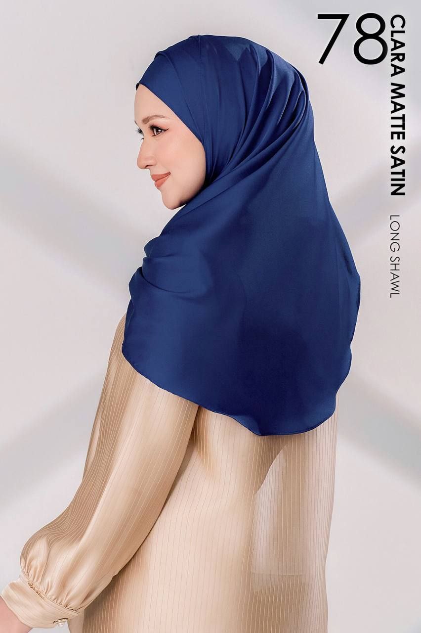 (Preorder) Clara Matte Satin Silk Shawl