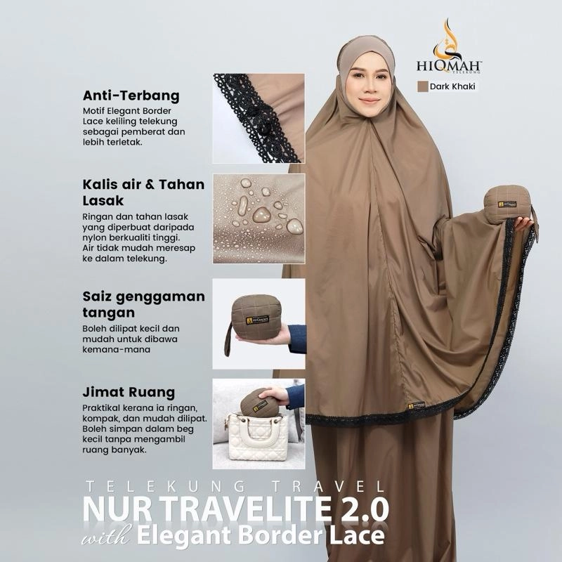 Telekung Nur Travelite 2.0 (Preorder)