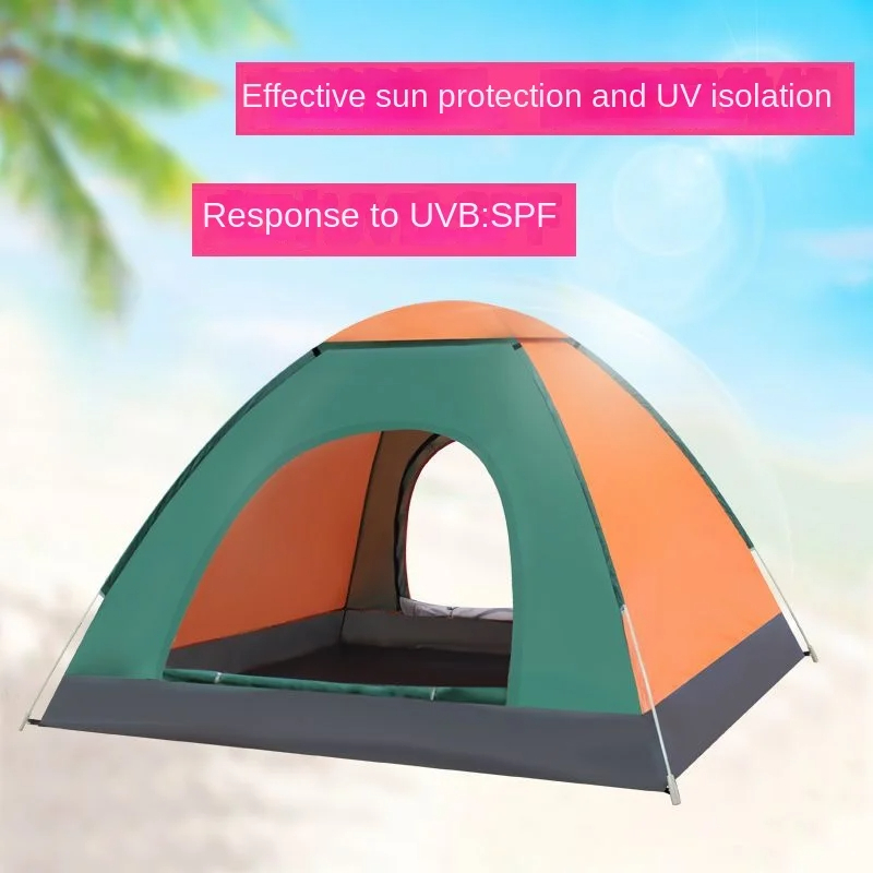  Tente de camping extérieure pour 1 à 4 personnes, ouverture rapide automatique, imperméable avec auvent, installation instantanée en famille, tente touristique.