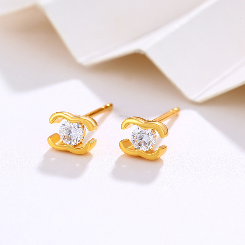 【沫緹甄選】金色鍍金耳環女簡約高級感耳環全新時尚小巧氣質耳環