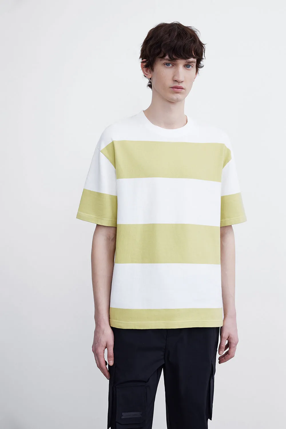 Men's striped loose T-shirt