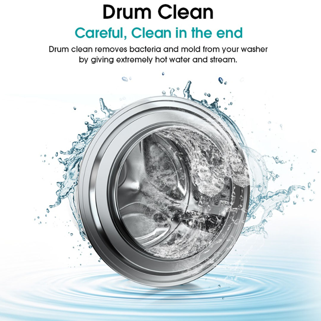 HISENSE 10.5KG Front Load Pure Jet Inverter Washing Machine WFQY1114VJMT | Durable Inverter | Allergy Steam | Drum Clean | Pause & Add | Washing Machine with 2 Years Warranty