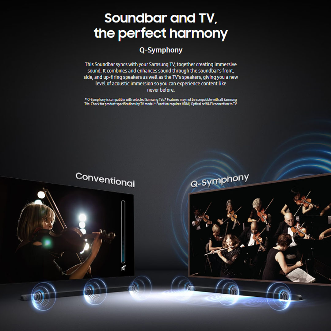 SAMSUNG 28W 3.1.2ch Lifestyle Soundbar with Sub Woofer HW-S800B/XM | Ultra Slim Design | Wireless Dolby Atmos | True 3.1.2ch Sound | Bixby Voice Assistant & Casts Service | Soundbar with 1 Year Warranty