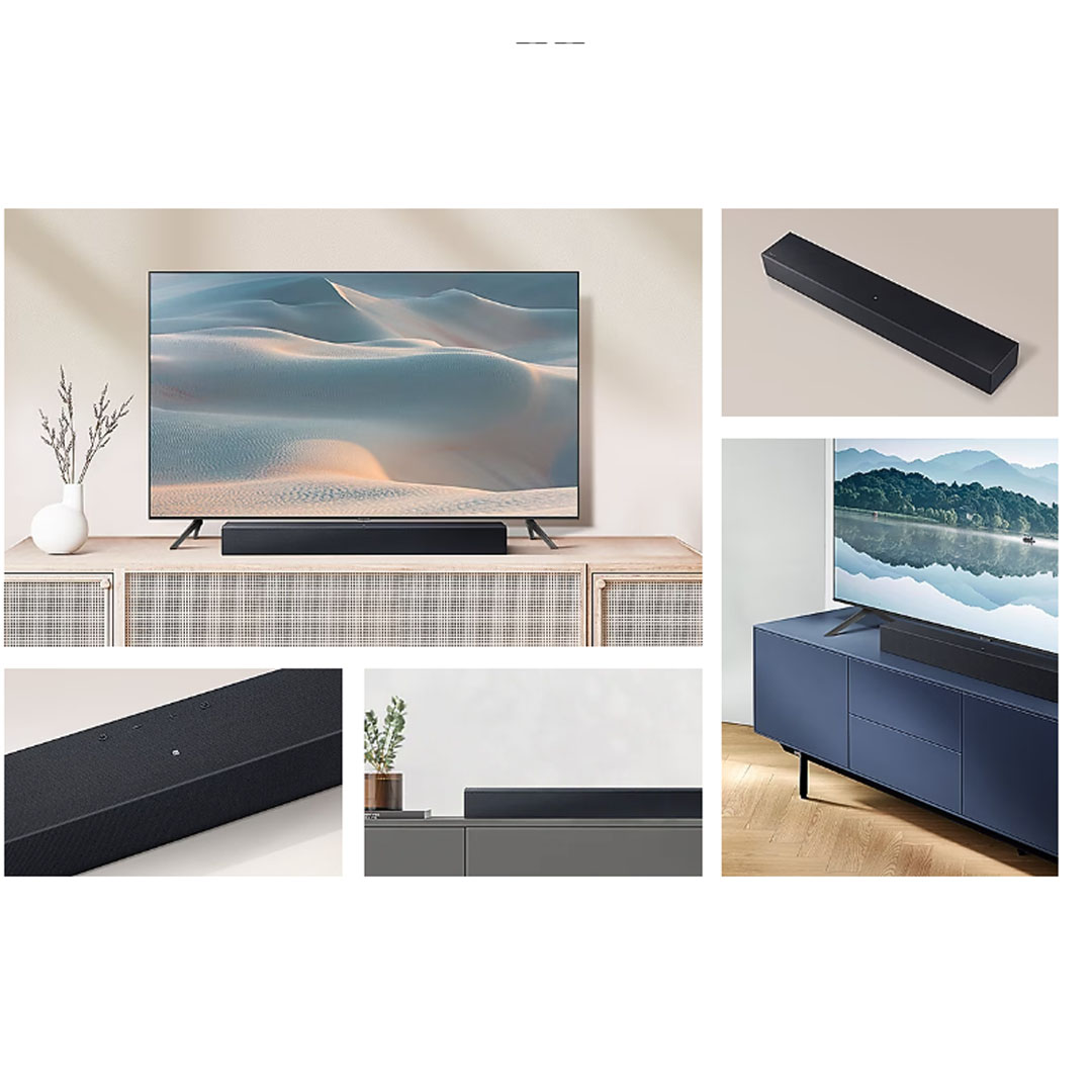 SAMSUNG 20W 2.0ch B-Series Soundbar with Built-in Woofer HW-C400/XM | Built-in Woofer |  Night Mode | Surround Sound Expansion | Bluetooth TV Connection | One Remote Control | Soundbar with 1 Year Warranty