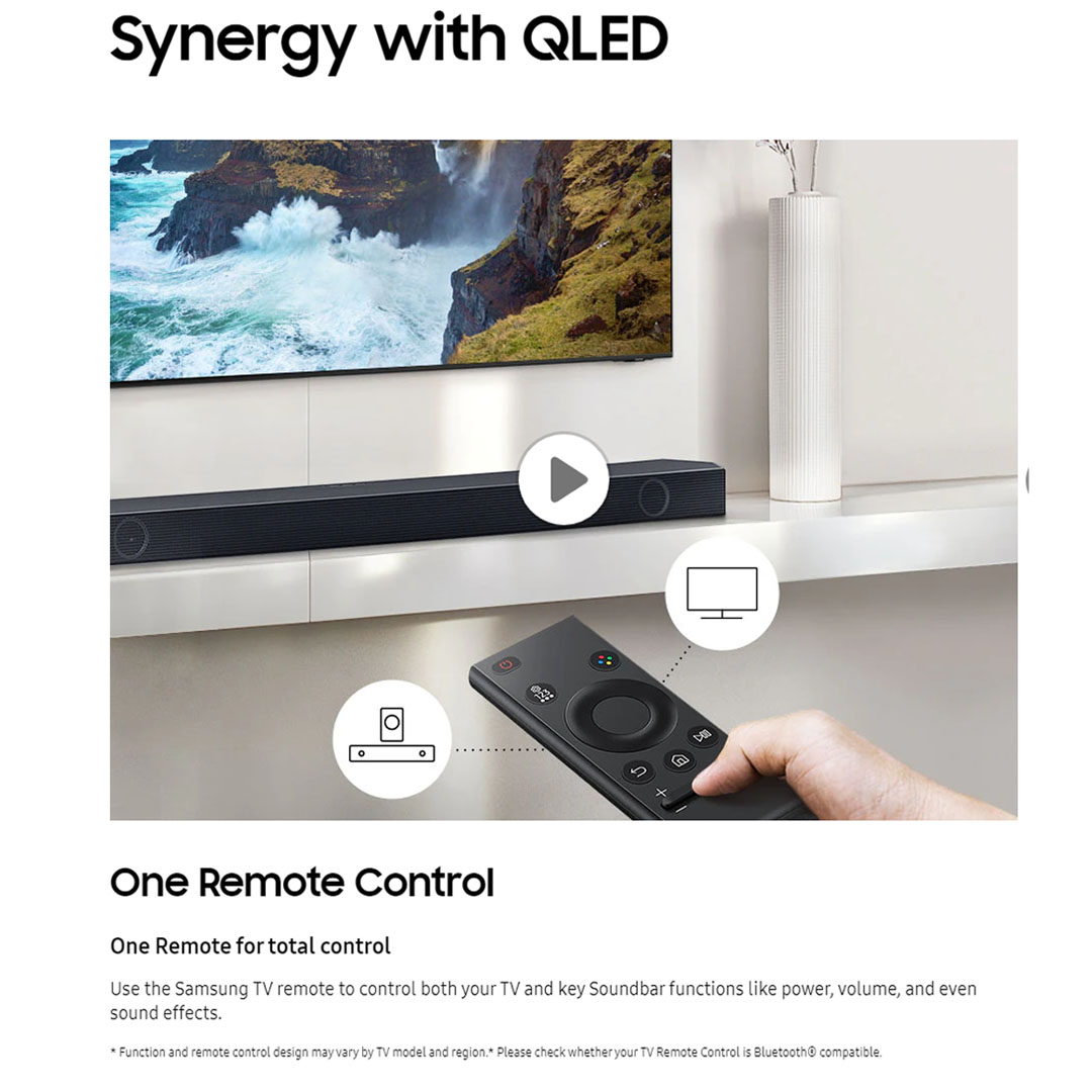 SAMSUNG 41W Q-series Soundbar with Sub Woofer & Rear Speaker HW-Q990C/XM | Wireless Dolby Atmos | True 11.1.4ch Sound | Q-Symphony | Voice assistant & Cast Services | Soundbar with 1 Year Warranty