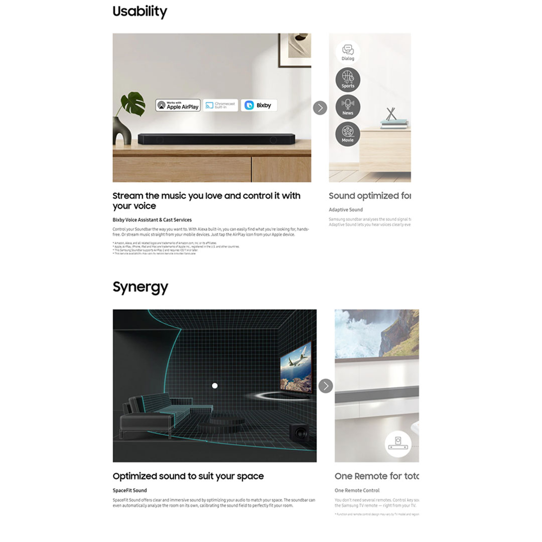 SAMSUNG 28W 3.1.2ch Lifestyle Soundbar with Sub Woofer HW-S800B/XM | Ultra Slim Design | Wireless Dolby Atmos | True 3.1.2ch Sound | Bixby Voice Assistant & Casts Service | Soundbar with 1 Year Warranty