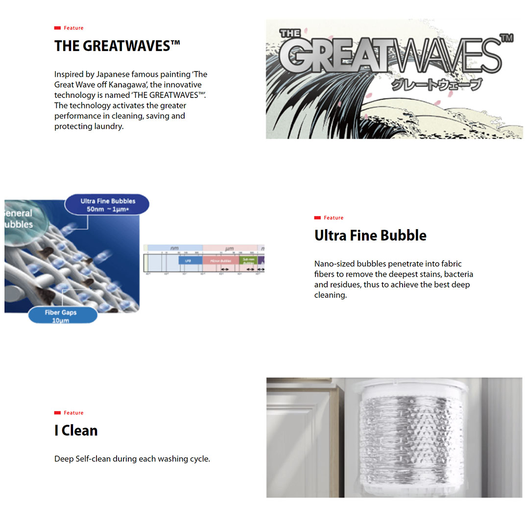 TOSHIBA 10.5KG Top Load Washing Machine AW-UK1150HM(SG) | The Greatwaves | Ultra Fine Bubble | I Clean | Soft Close Lid | Easy Kit | No Angular Design | Washing Machine with 2 Year General Warranty & 3 Year Panel Warranty & 10 Year Motor Warranty