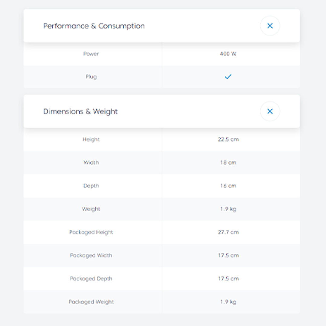 Beko 1L Food Chopper CHG 81442 BX | 2 Speed Setting | 2 Blade System | Speed Selection | One Touch Control | Food Chopper with 2 Year General Warranty