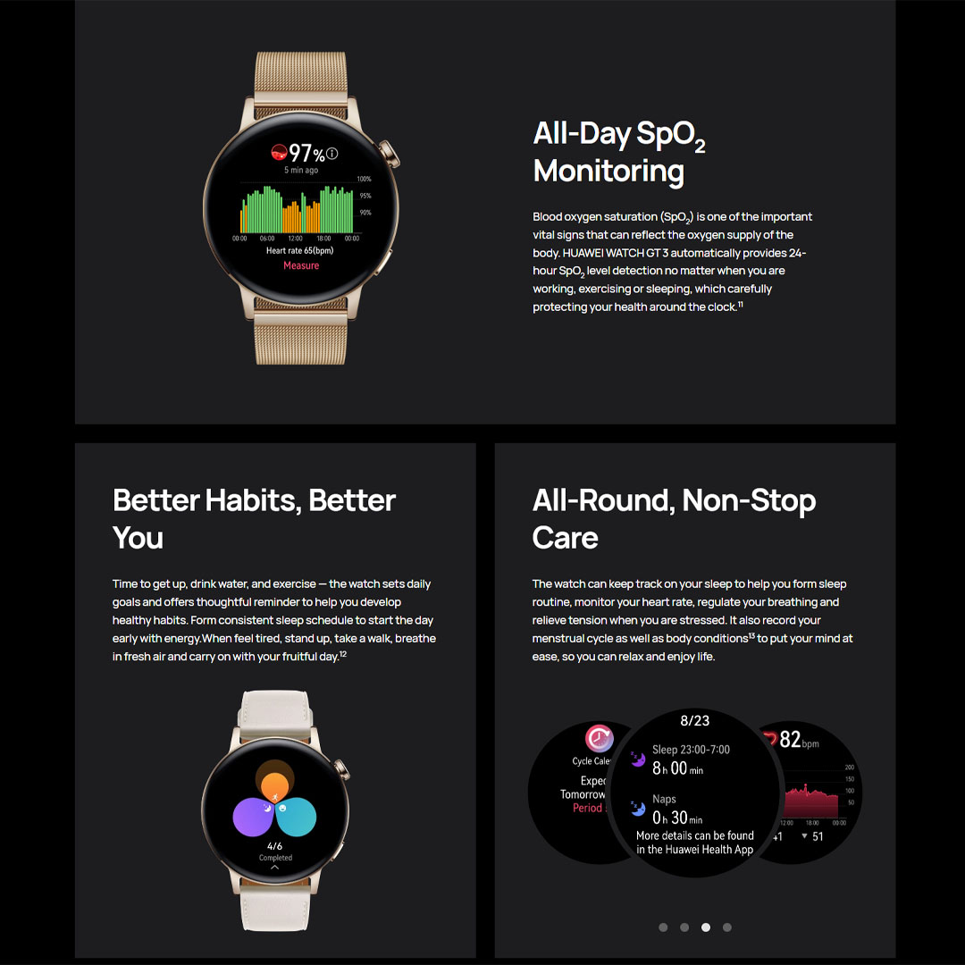 Huawei Watch GT 3 Active Edition | 42MM/46MM | Bluetooth Calling | Durable Battery Life | All-Day SpO2 Monitoring | Smart Watches with 1 Year Warranty