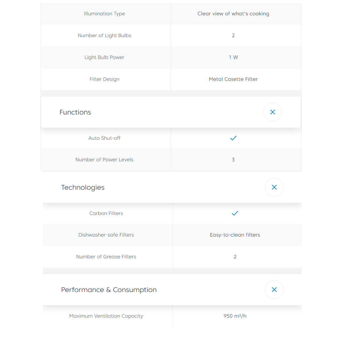 Beko 950m³/h Wall-mounted Designer Hood HCG92940B | 3 Levels of Power Selection | Touch control | Metal Casette Filter | Auto Shut-off | Dishwasher-safe Filters | Hood with 2 Years General Warranty & 12 Years Motor Warranty