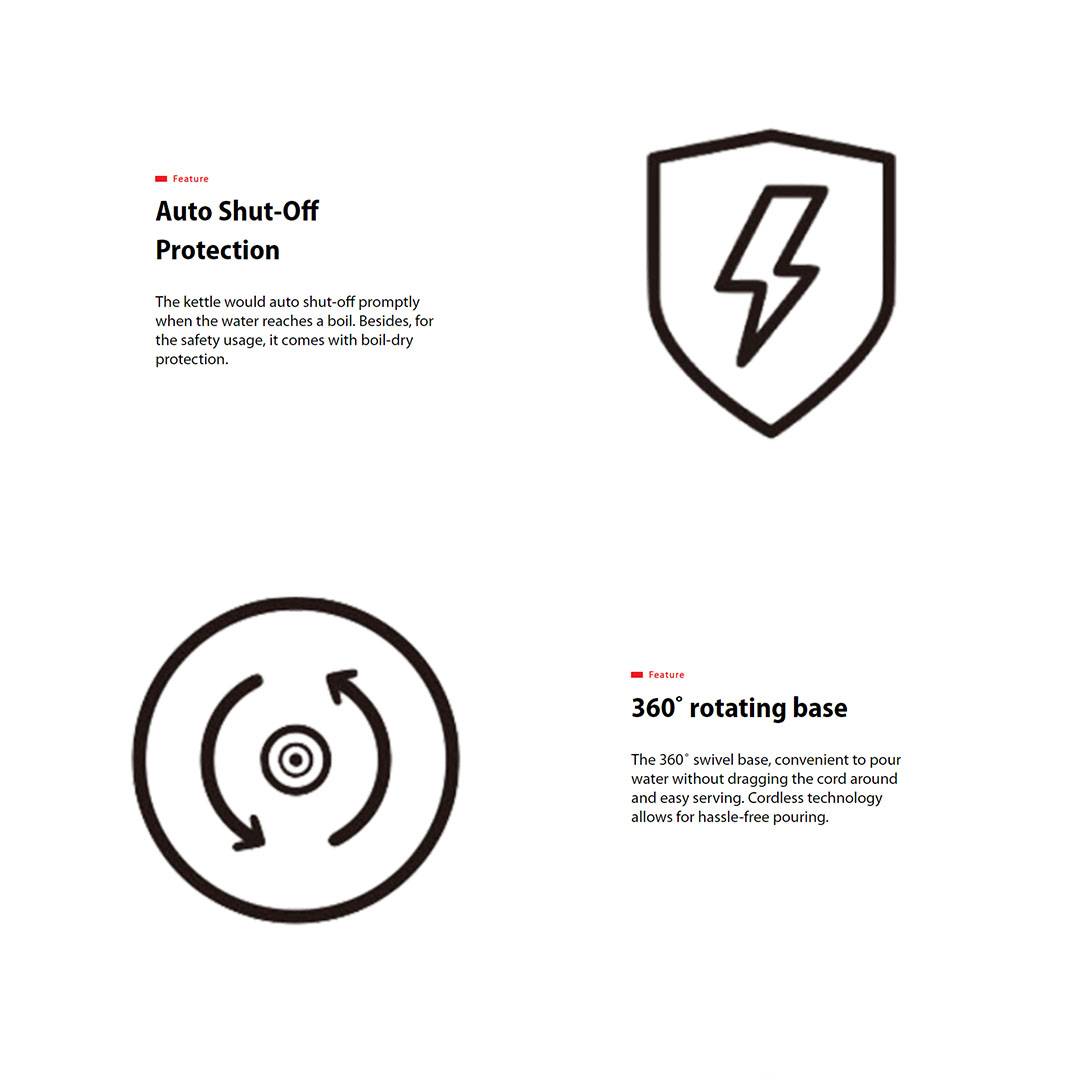 TOSHIBA 1.7L Kettle KT-17SH1NMY | Stainless Steel | Auto Shut-Off Protection | Kettle with 1 Year Warranty