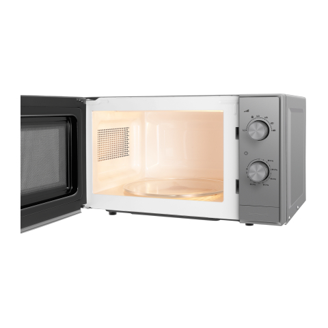 Beko 20L Freestanding Microwave Oven MOC20100S | 5 Adjustable Power Levels | 245 mm Turntable Size | Mechanical Timer | Push Button Opening | Microwave Oven with 2 Years Warranty