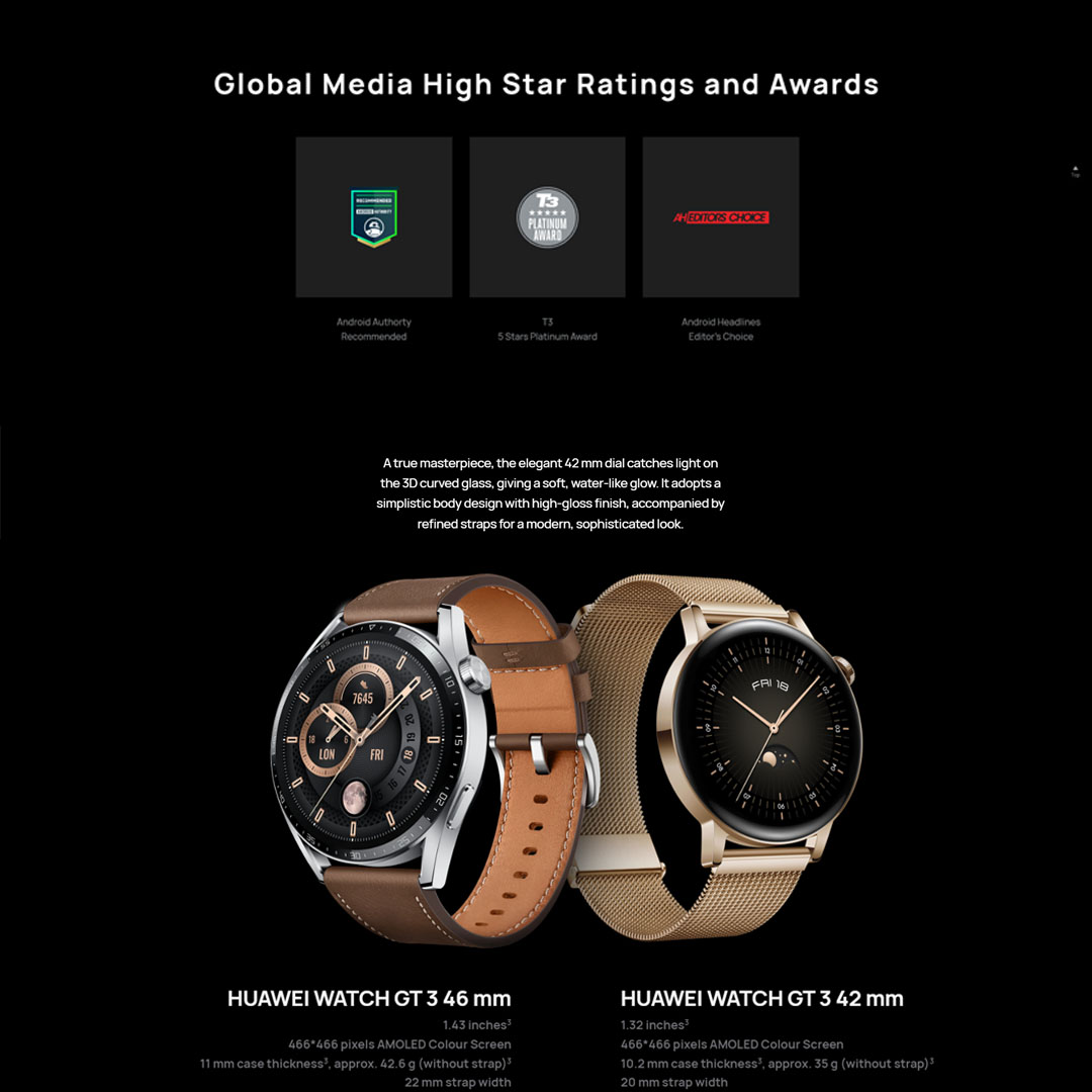 Huawei Watch GT 3 Active Edition | 42MM/46MM | Bluetooth Calling | Durable Battery Life | All-Day SpO2 Monitoring | Smart Watches with 1 Year Warranty