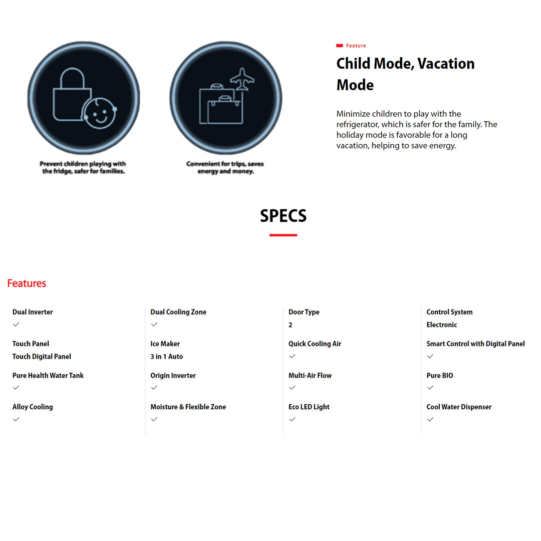 TOSHIBA 591L Side by Side Inverter Refrigerator GR-RS637WE-PMY | Dual Inverter | Auto Ice & Water Dispenser | Child Mode | Vacation Mode | Alloy Cooling | Eco LED Light | Pure BIO | Refrigerator with 1 Year General & 12 Year Motor Warranty