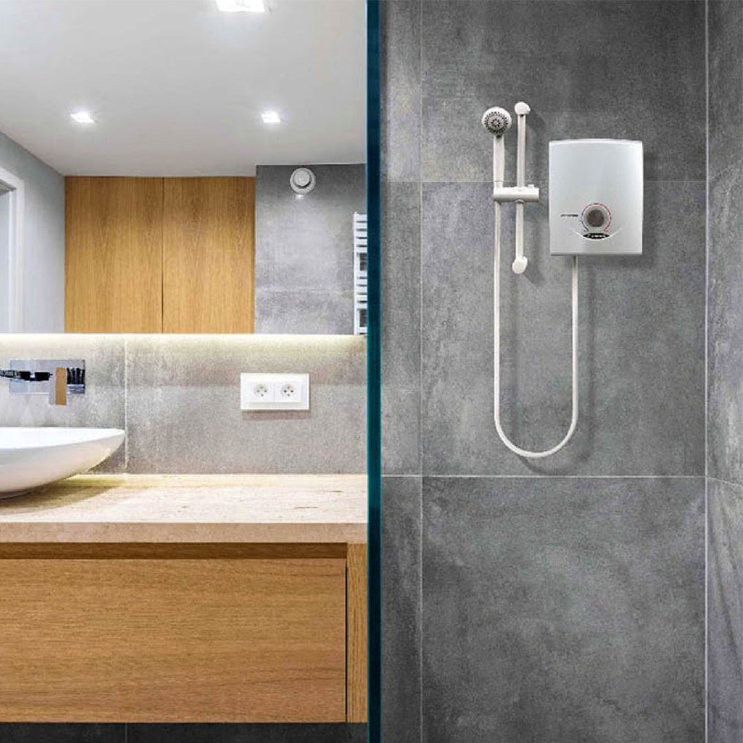 ARISTON 3600W Non Pump Electric Instant Water Heater SB36ESBS | IP25 Water Splash Protection |  Energy Saving Performance | Total Safety System | Flexible Temperature Setting | Water Heater with 1 Year General Warranty & 5 Years Heating Element Warranty