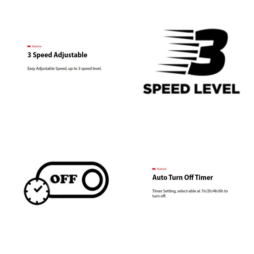 TOSHIBA 16" Stand Fan F-LSA10(W)MY | 3 Speed Adjustable | Auto turn off Timer | Automatic Oscillation | Stand Fan with 1 Year Warranty
