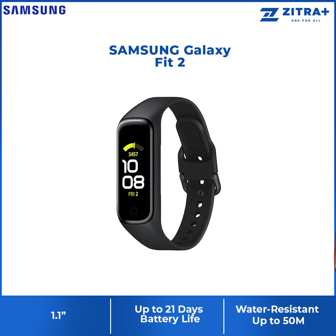 SAMSUNG Galaxy Fit 2 | AMOLED Screen with 450nits Brightness | Up to 21days of Battery Life | Sleep Tracking with Scoring and Stress Tracking | Smart Bands with 1 Year Warranty