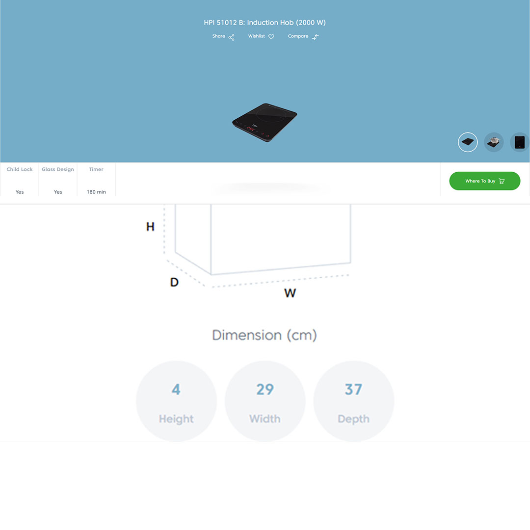 Beko 2000W Induction Hob HPI 51012 B | Child Lock | Glass Design | 180min Timer | 10 Levels Power Setting | Auto Shut-off & Pause Function | Touch Control with LED Screen | Induction Hob with 2 Year General Warranty
