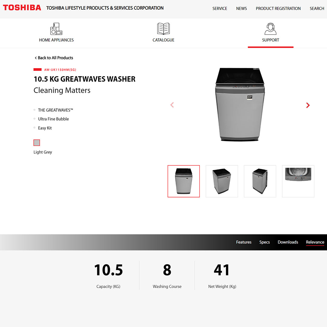 TOSHIBA 10.5KG Top Load Washing Machine AW-UK1150HM(SG) | The Greatwaves | Ultra Fine Bubble | I Clean | Soft Close Lid | Easy Kit | No Angular Design | Washing Machine with 2 Year General Warranty & 3 Year Panel Warranty & 10 Year Motor Warranty