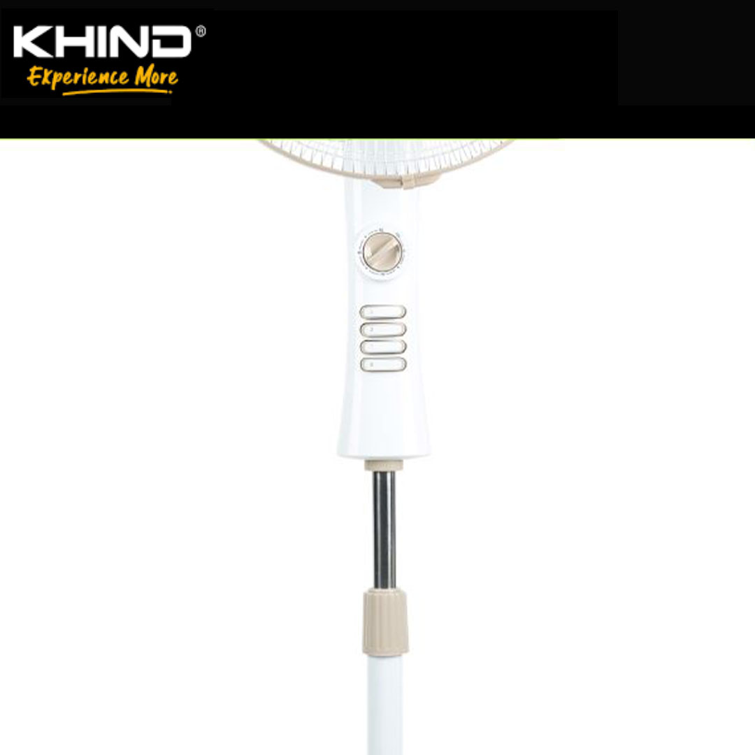KHIND 16" Stand Fan SF1660T | 3 Speed Selection | 1 Hour Timer | Wide Angle Horizontal Oscillation | Adjustable Height | Stand Fan with 1 Year Warranty