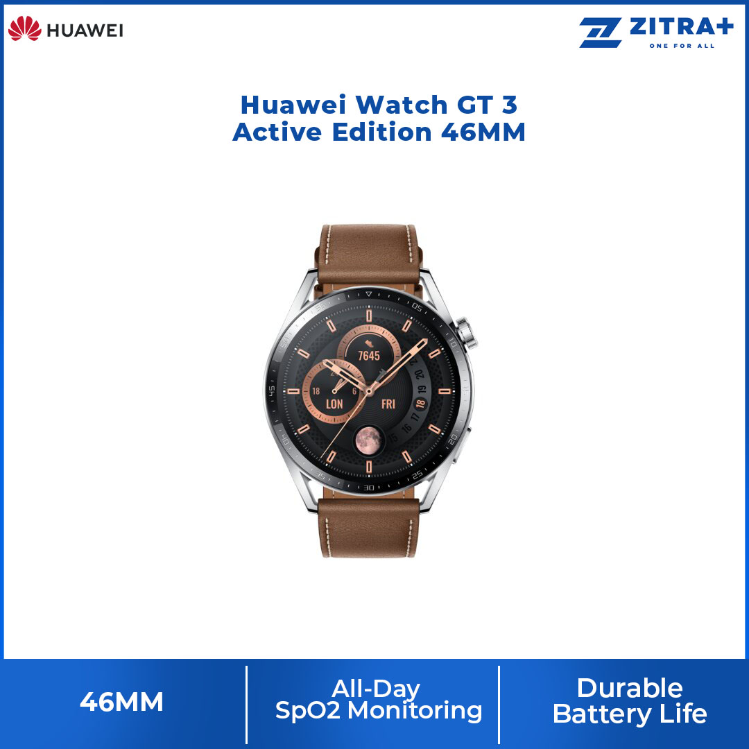 Huawei Watch GT 3 Active Edition | 42MM/46MM | Bluetooth Calling | Durable Battery Life | All-Day SpO2 Monitoring | Smart Watches with 1 Year Warranty