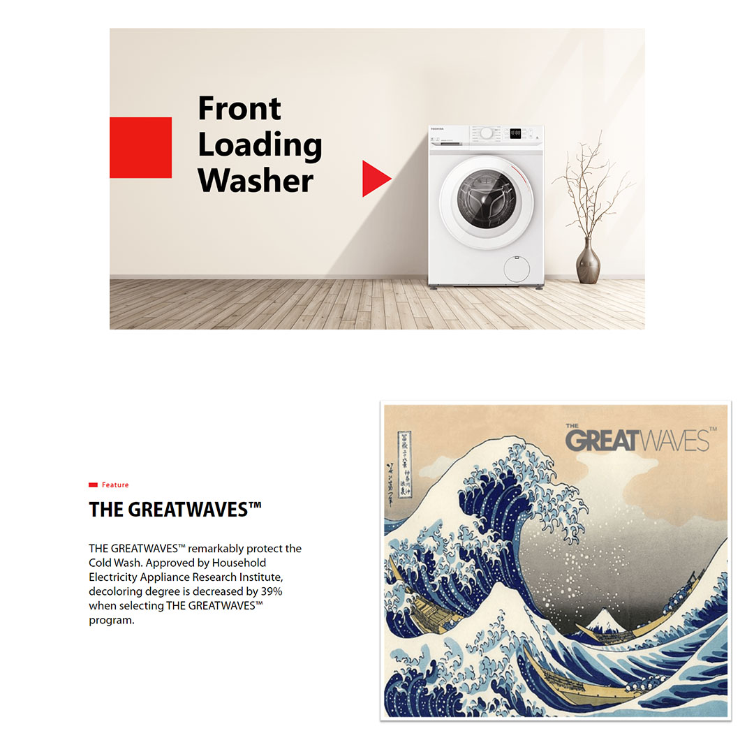 TOSHIBA 10.5KG Front Load Inverter Washing Machine TW-BL115A2M(WK) | The Greatwaves | Ultra Fine Bubble | Steam Wash | Drum Clean | IOT TSmartLife App Control | Washing Machine with 2 Year General Warranty & 2 Year Panel Warranty & 10 Year Motor Warranty