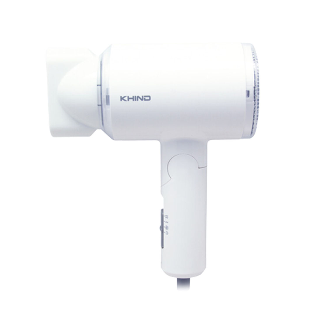 KHIND 1000W Hair Dryer HD1002 | Folding Handle - Space Saving, Storing at Will | Three Gears of Heat/Speed Settings & Cool Button | 1.8 Meter Exposed Cable Length | Hair Dryer with 1 Year Warranty