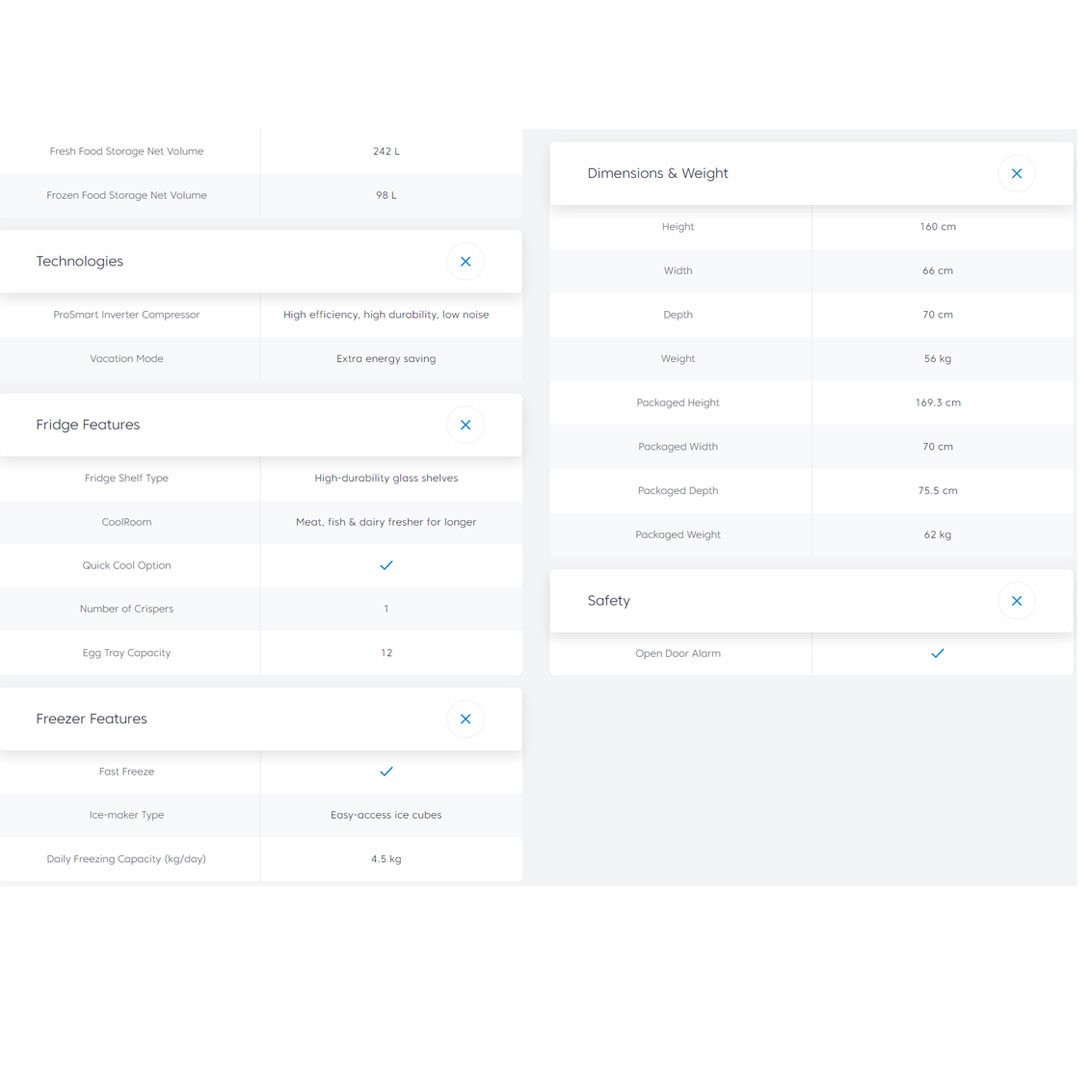 Beko 372L 2 Door Top Mount ProSmart Inverter Refrigerator RDNT371I50VS | NeoFrost Dual Cooling | ProSmart Inverter Compressor | Active Odour Filter | Refrigerator with 2 Years General Warranty & 12 Years Motor Warranty