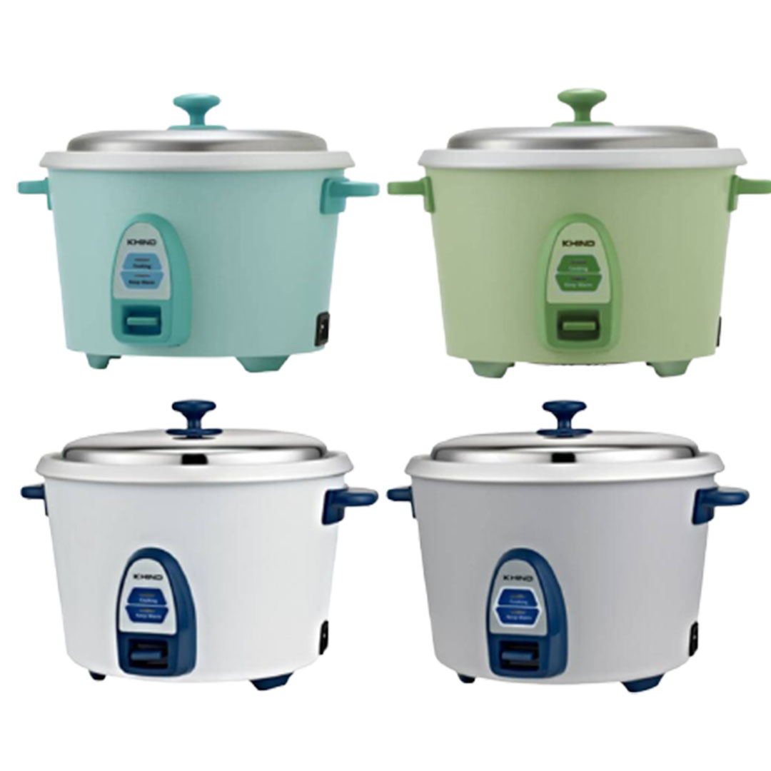 KHIND 2.8L Rice Cooker RC828N | Optimal Keep Warm Function | Thermal Fuse Protection to Prevent Overheating | Stainless Steel Cover | Rice Cooker with 2 Year Warranty