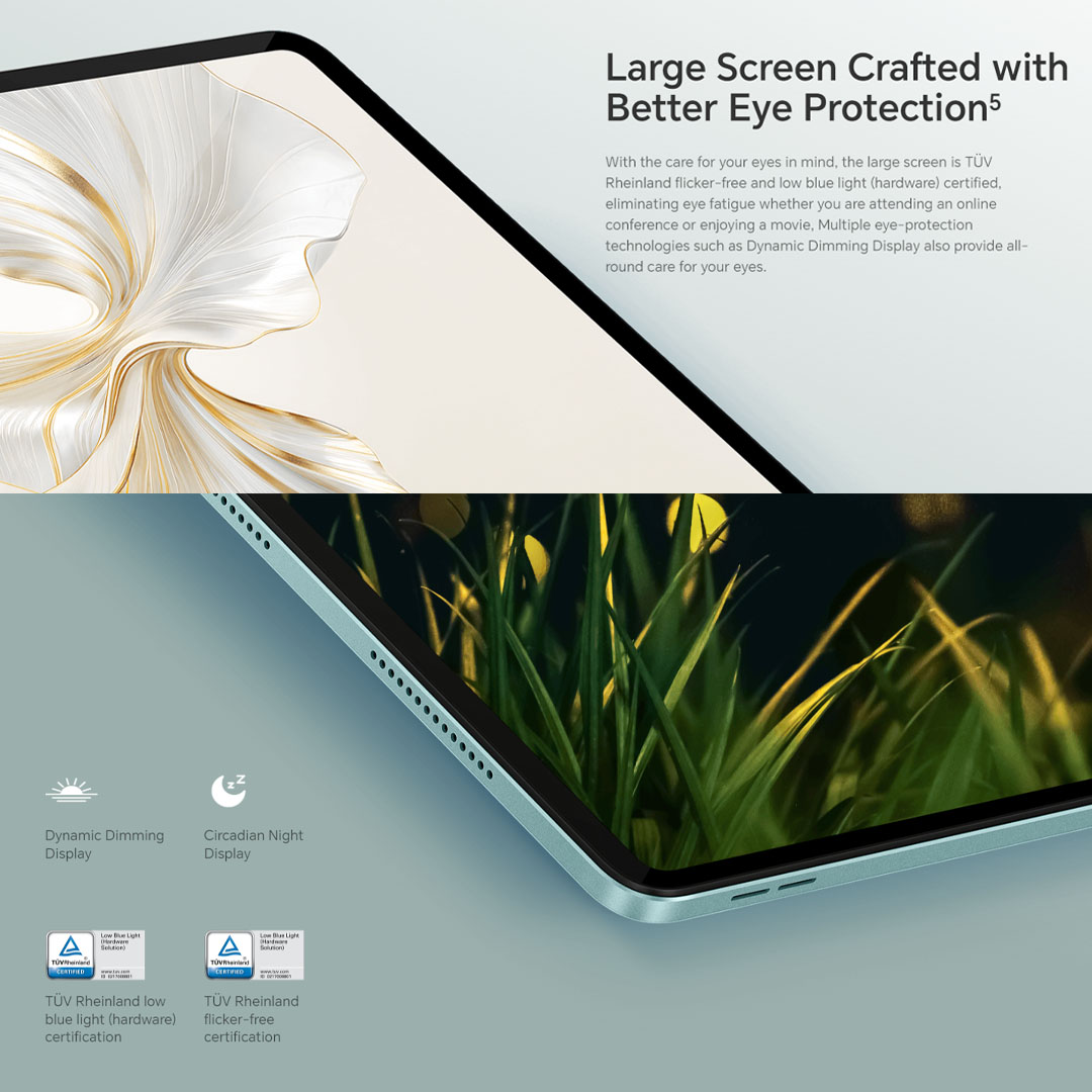 HONOR Pad 9 5G 16GB+256GB | Li-Po 8300 mAh, 35W wired | 12.1 inch, IPS LCD | Snapdragon 6 Gen 1 (4 nm) | Android 13, Magic OS 7.2 | Tablet with 1 Year Warranty