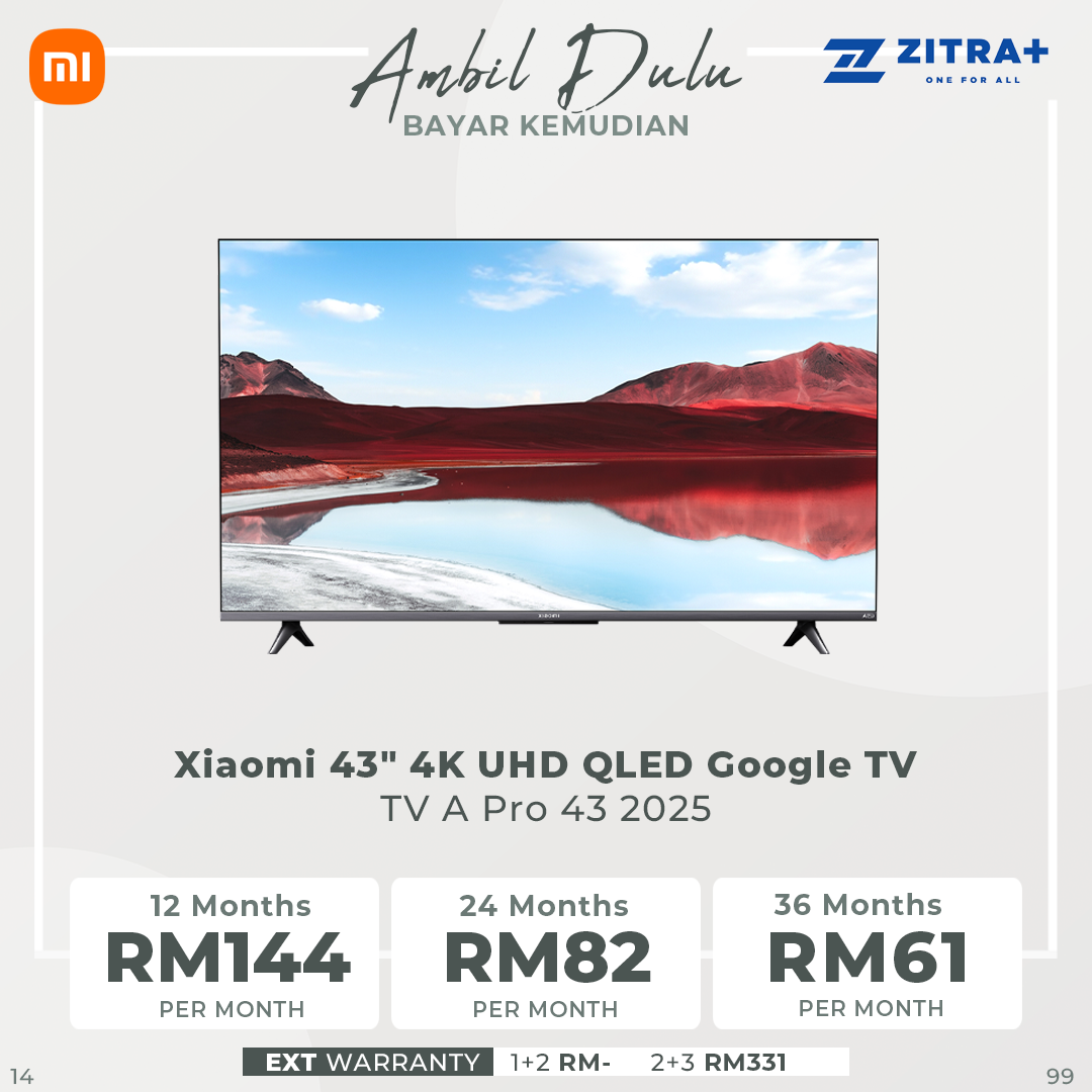 Xiaomi 43"/ 55"/ 65" 4K UHD Google TV TV A Pro 43 2025 / TV A Pro 55 2025 / TV A Pro 65 2025 | Bright 4K QLED | Google TV