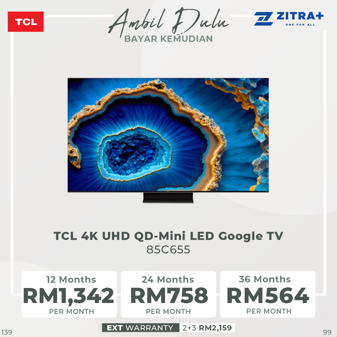 TCL 85" / 98" 4K UHD Google TV | 85P745 / 98P745 | 4K UHD + HDR 10 | 120Hz Game Accelerator | AiPQ Engine 3.0 | Google TV with 2 Year warranty