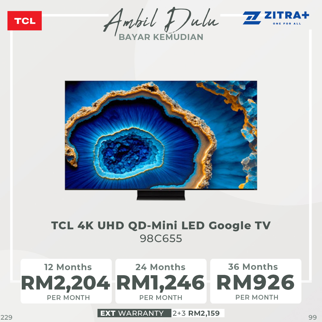 TCL 85" / 98" 4K UHD Google TV | 85P745 / 98P745 | 4K UHD + HDR 10 | 120Hz Game Accelerator | AiPQ Engine 3.0 | Google TV with 2 Year warranty