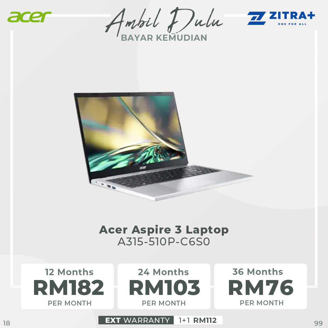 Acer Aspire 3  Laptop A315-24P-R6GK/A315-510P-C6S0 (Ryzen 5 7520U/ 8GB+512GB SSD/ 15.6-inch FHD/ W11) | Radeon Graphics | Laptop with 2 Years Warranty
