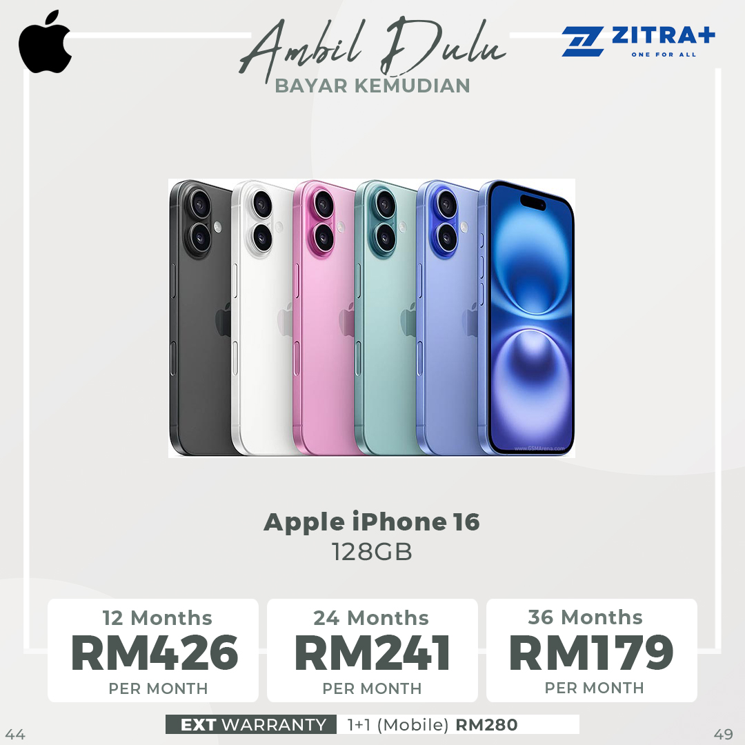 Apple iPhone 16 | 6.1" Super Retina XDR OLED | 48 MP Main Camera | Apple A18 (3 nm) | USB Type-C 2.0, DisplayPort | Stereo Speakers Sound | Smartphone with 1 Year Warranty
